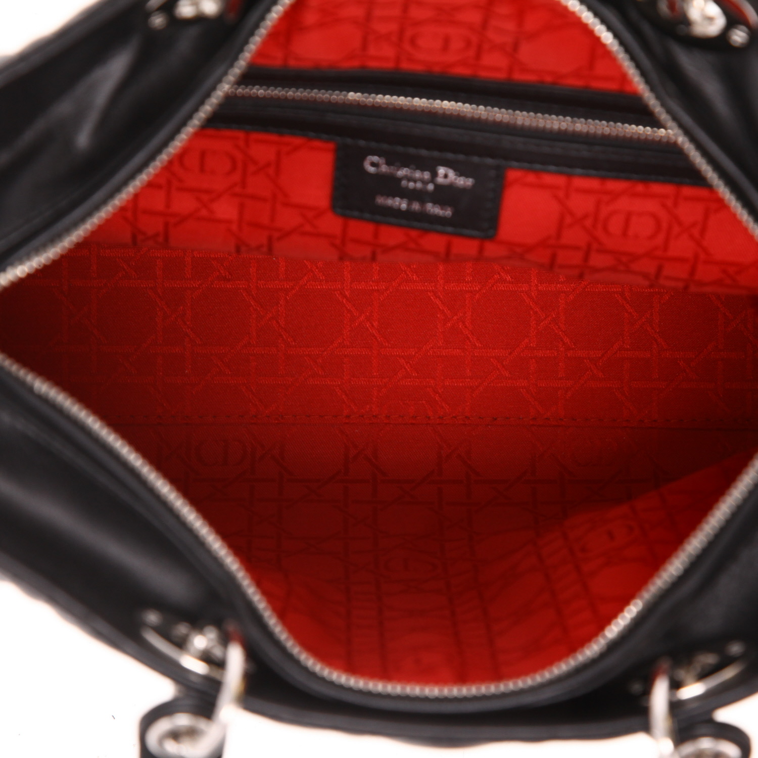 Borsa Dior  Lady Dior in pelle cannage nera - Detail D3