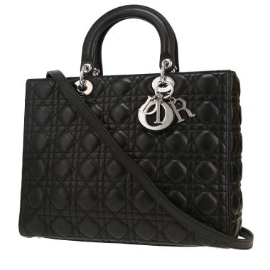 Sac à main Dior  Lady Dior en cuir cannage noir