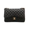 Chanel  Timeless Jumbo shoulder bag  in black quilted leather - 360 thumbnail