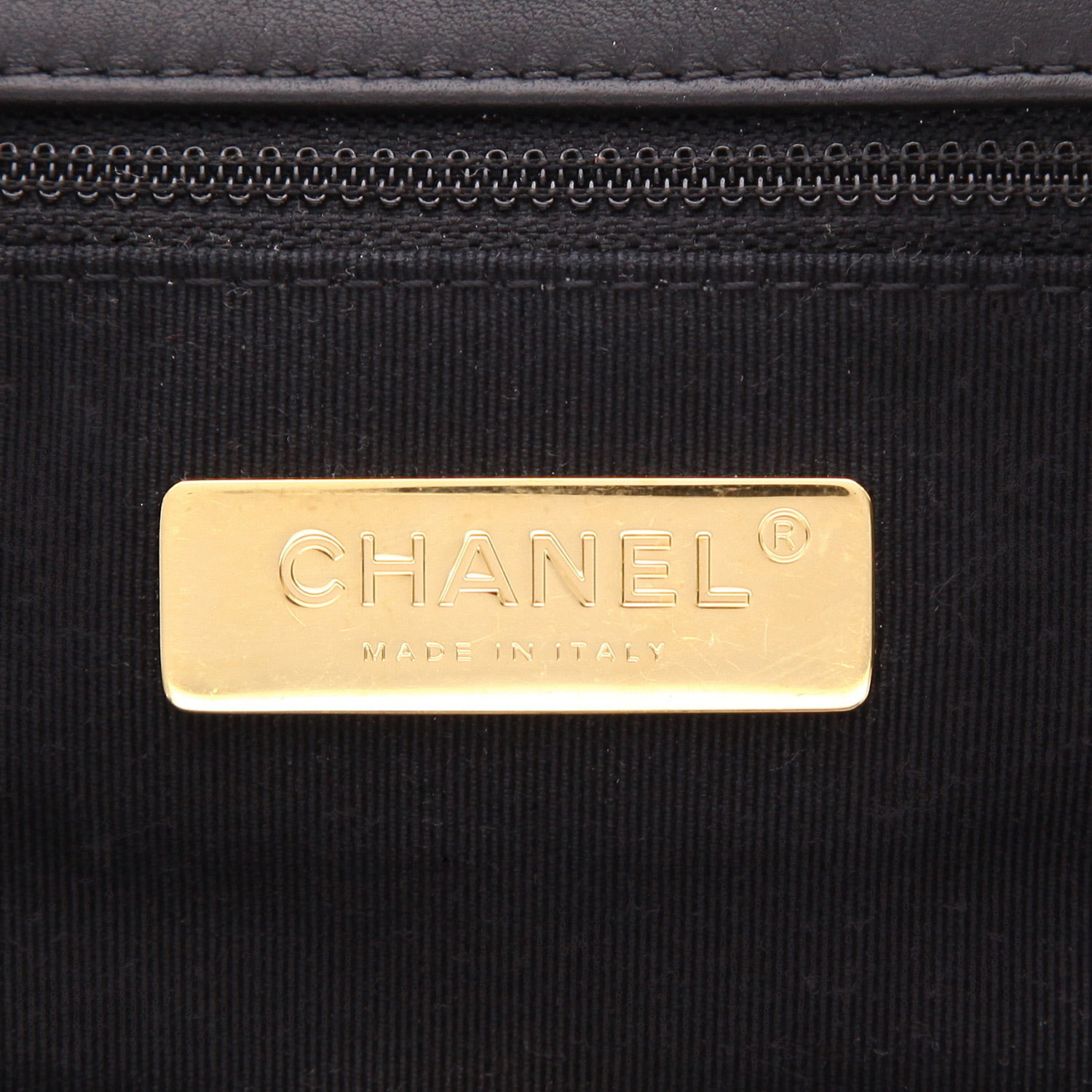 Bolso bandolera Chanel  19 en tejido de punto negro - Detail D2