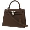 Borsa Hermès  Kelly 25 cm in pelle marrone Ecorce - 00pp thumbnail