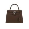 Hermès  Kelly 25 cm handbag  in brown Ecorce leather - 360 thumbnail