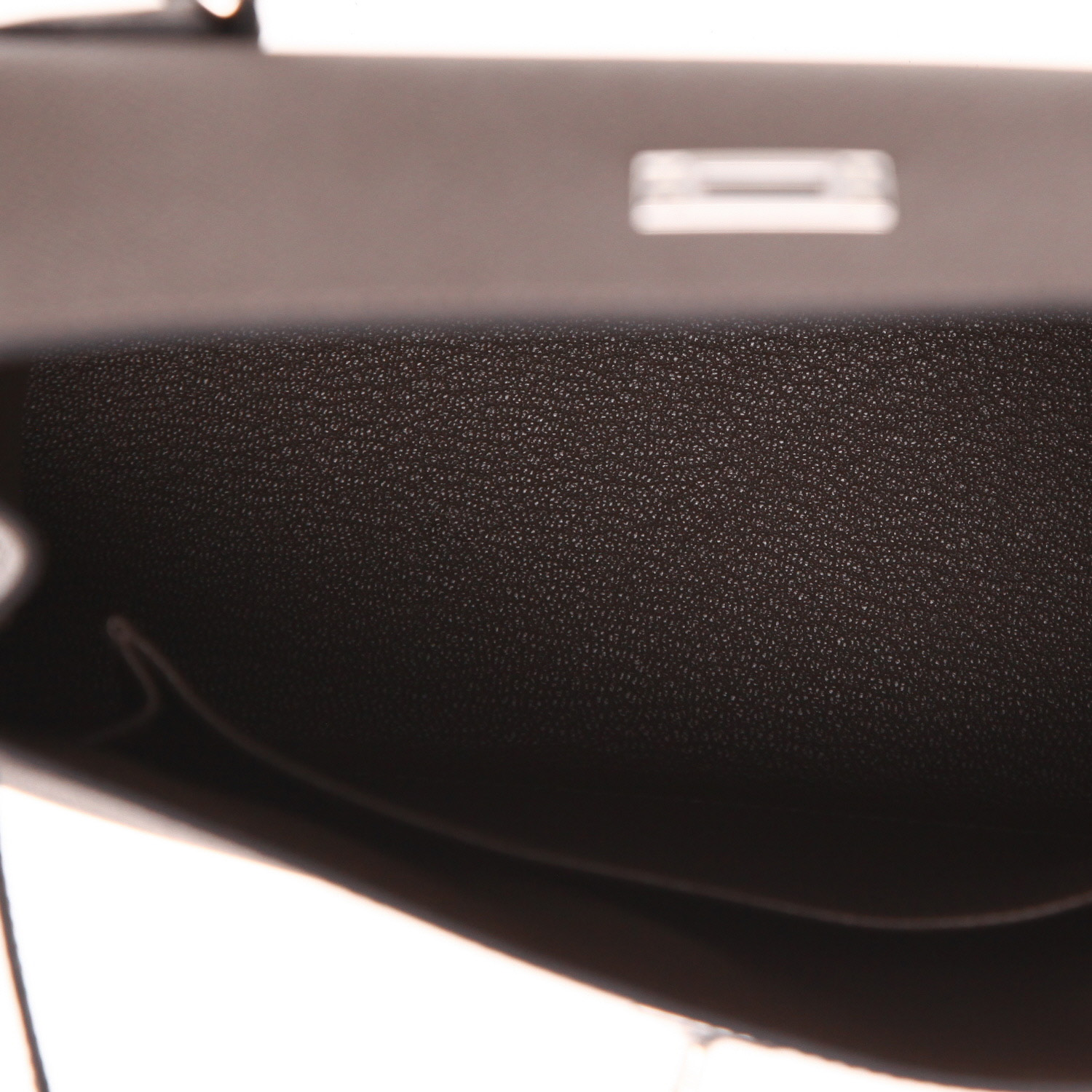 Borsa Hermès  Kelly 25 cm in pelle marrone Ecorce - Detail D3