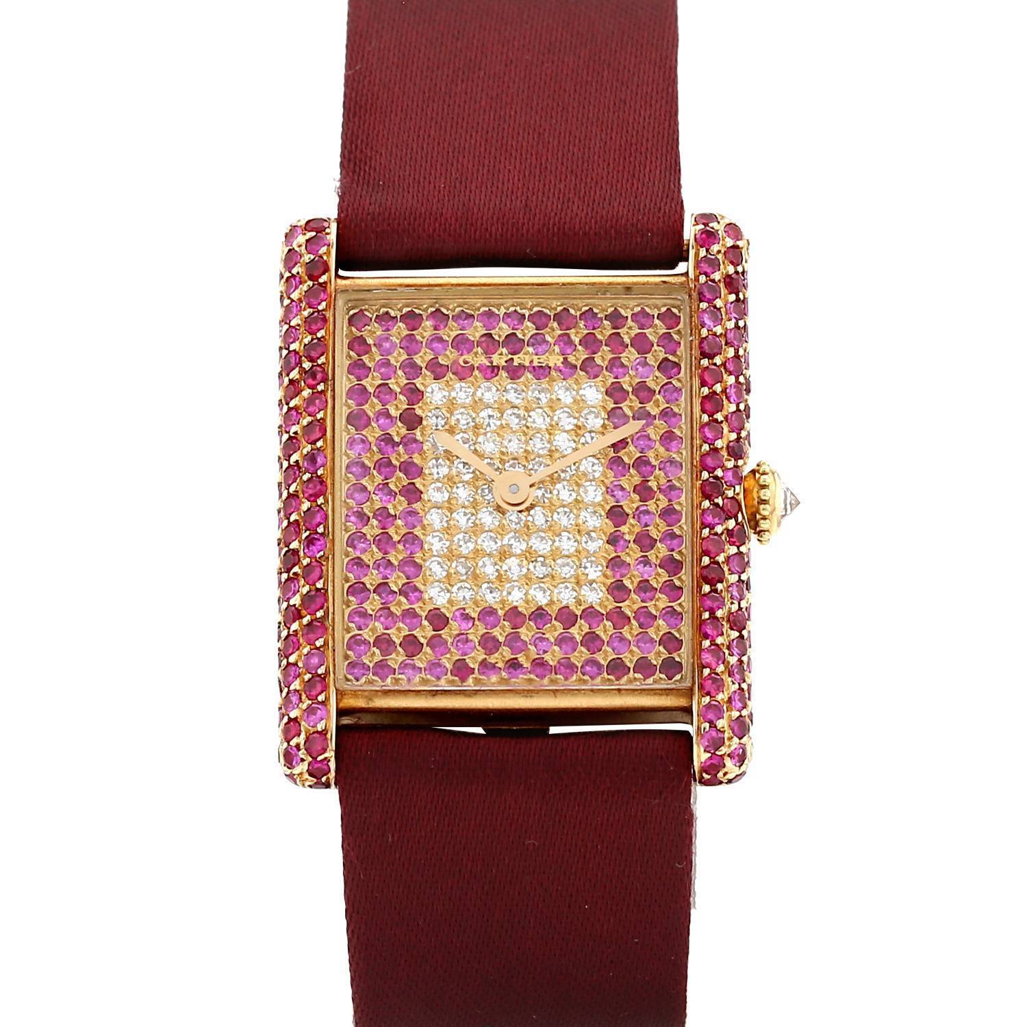 Montre Cartier Tank Louis Cartier en or jaune Ref: Cartier - 9603