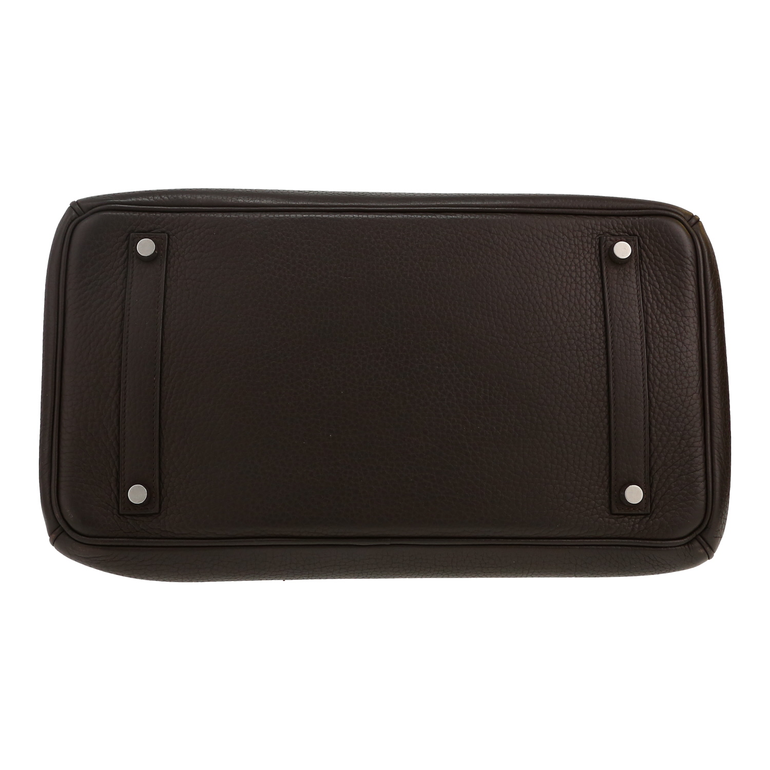 Bolso de mano Hermès  Birkin 35 cm en cuero togo marrón - Detail D1