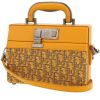 Sac bandoulière Dior   en toile monogram Oblique jaune et cuir jaune - 00pp thumbnail