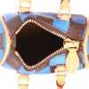 Louis Vuitton  Nano Speedy key-ring  in brown and blue damier canvas  and natural leather - Detail D3 thumbnail