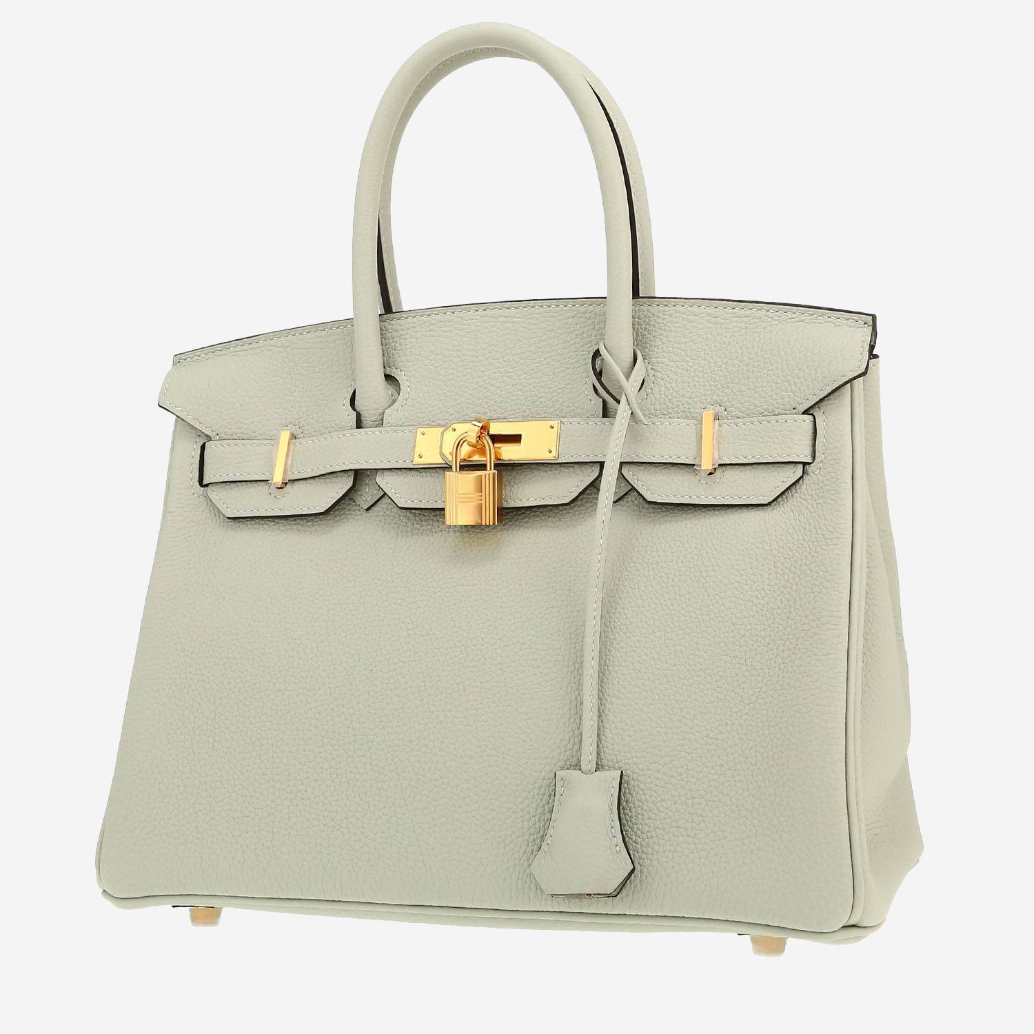 Borsa Hermès  Birkin 30 cm in pelle togo Gris Neve