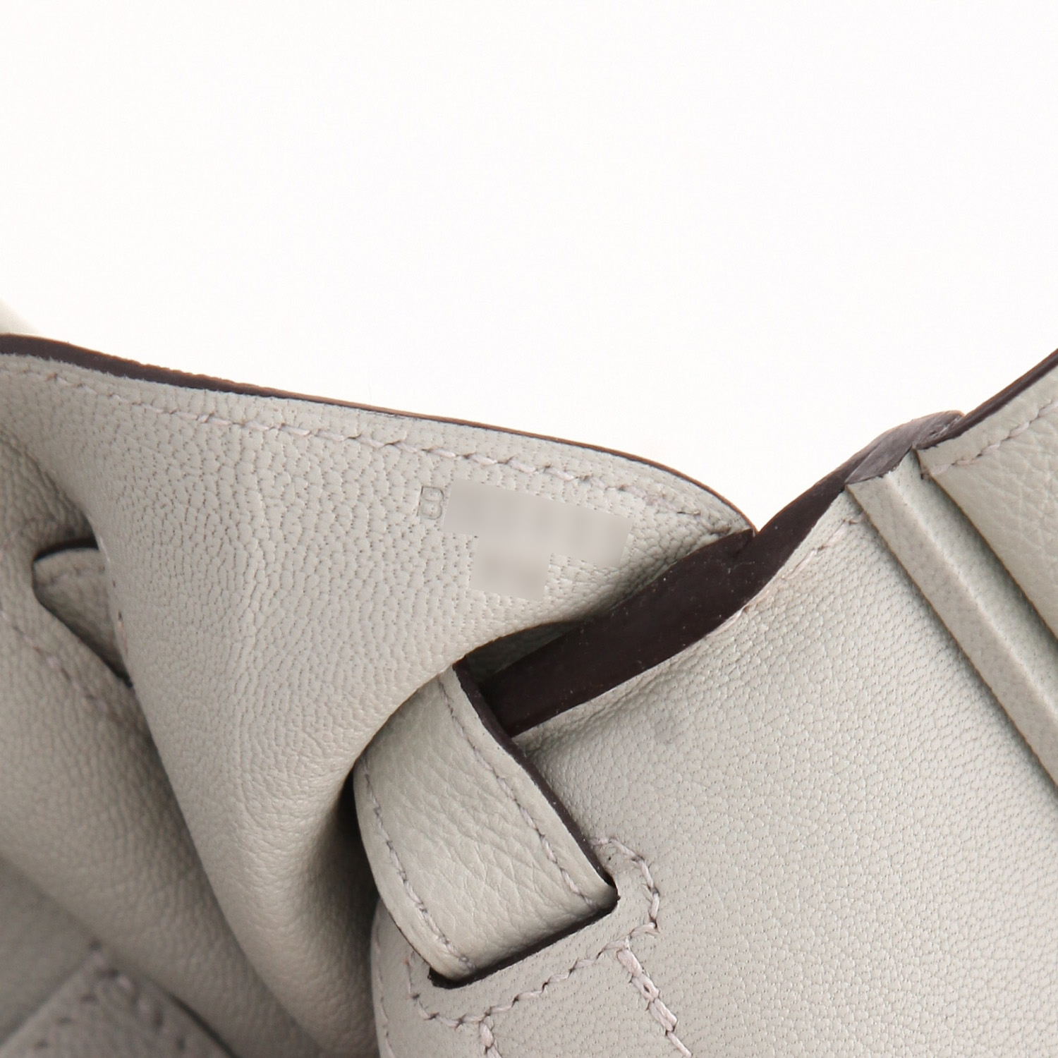 Borsa Hermès  Birkin 30 cm in pelle togo Gris Neve - Detail D4