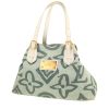 Bolso de mano Louis Vuitton  Tahitienne en lona azul y cuero blanco - 00pp thumbnail