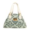 Bolso de mano Louis Vuitton  Tahitienne en lona azul y cuero blanco - 360 thumbnail