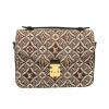 Borsa a tracolla Louis Vuitton  Metis in tela monogram marrone e grigia e pelle nera - 360 thumbnail