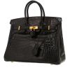 Borsa Hermès  Birkin 25 cm in coccodrillo nero - 00pp thumbnail