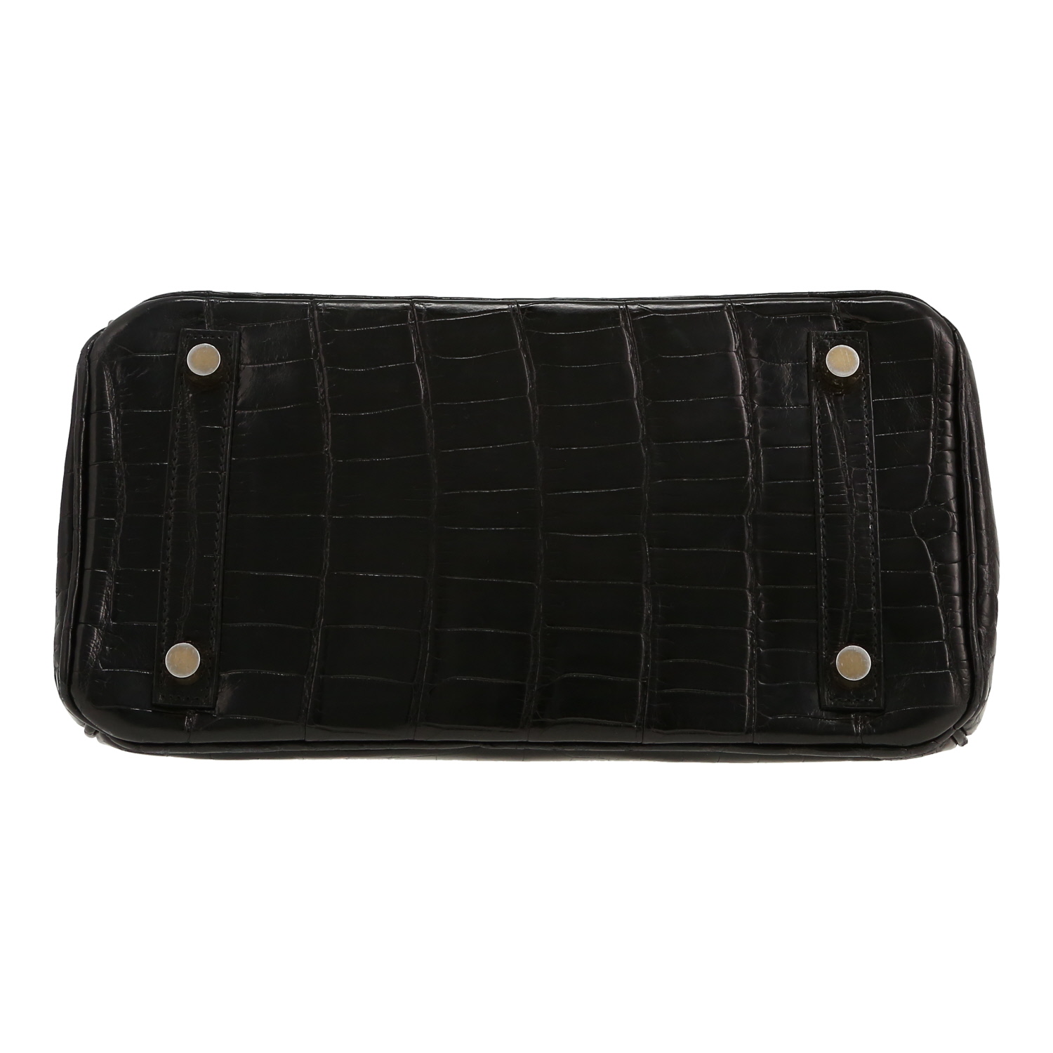 Hermès  Birkin 25 cm handbag  in black crocodile - Detail D1