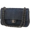 Bolso de mano Chanel  Timeless Classic en piel de pitón azul marino - 00pp thumbnail