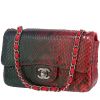 Bolso bandolera Chanel  Mini Timeless en piel de pitón degradado roja y negra - 00pp thumbnail