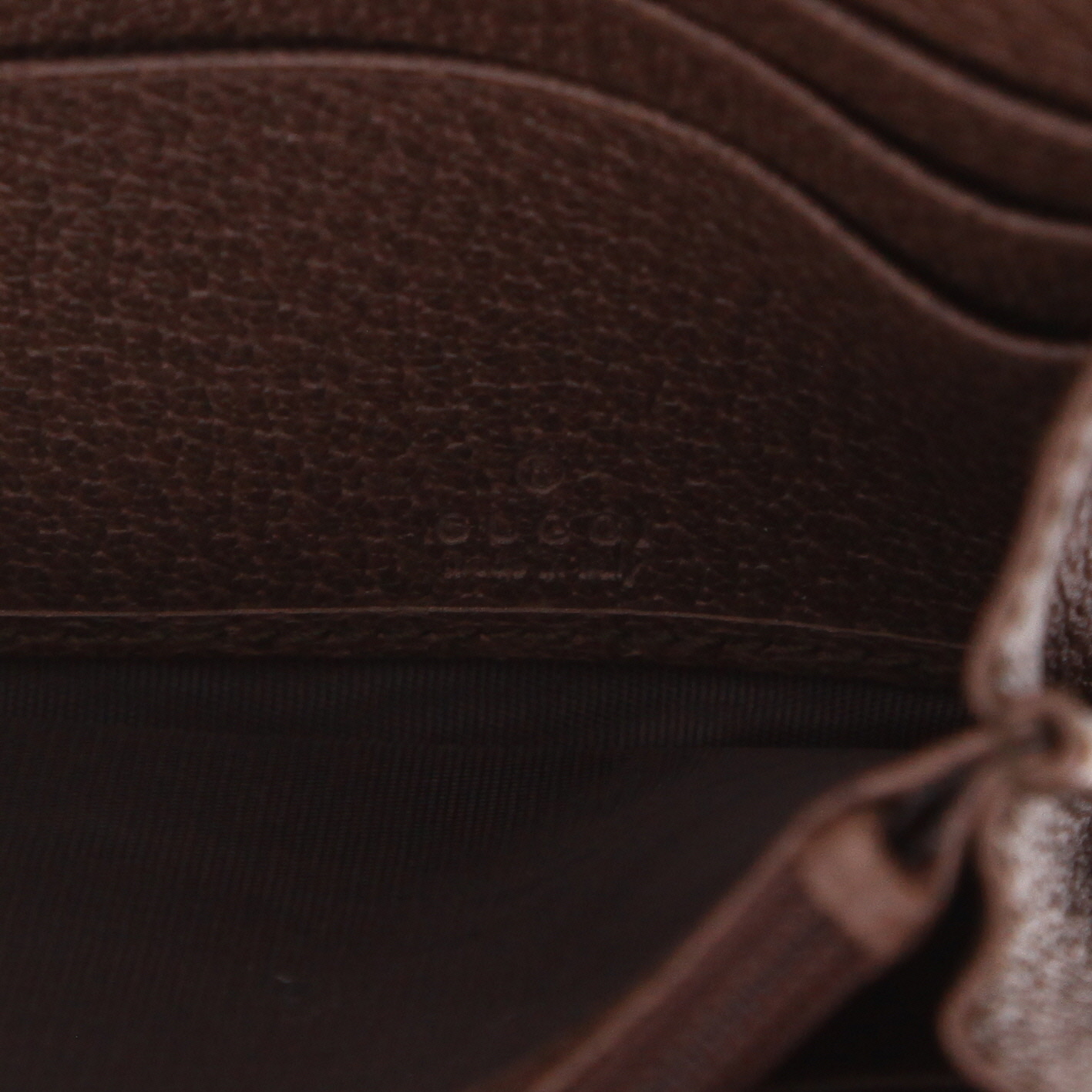 Gucci  Ophidia wallet  in beige monogram canvas  and brown leather - Detail D2