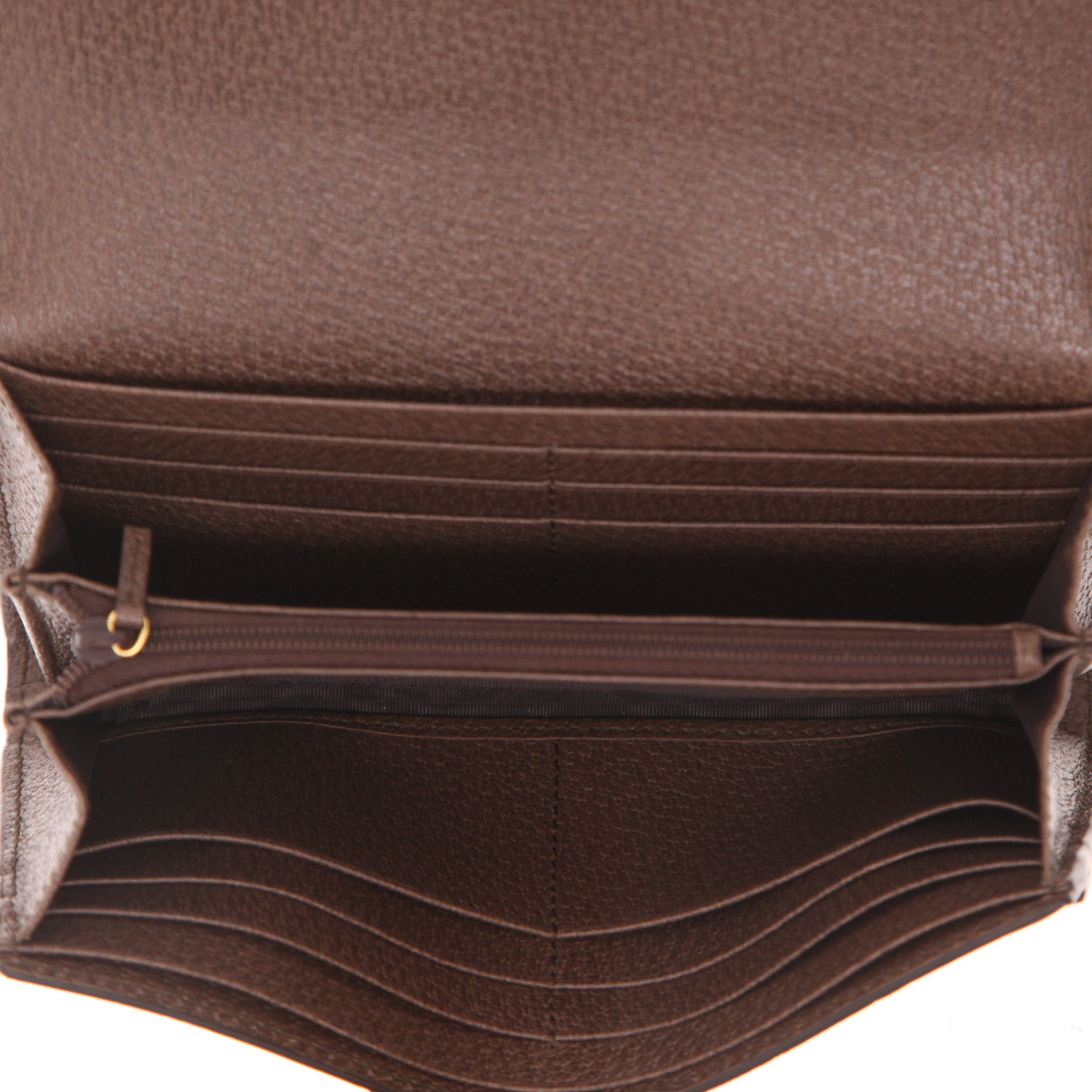 Gucci  Ophidia wallet  in beige monogram canvas  and brown leather - Detail D3