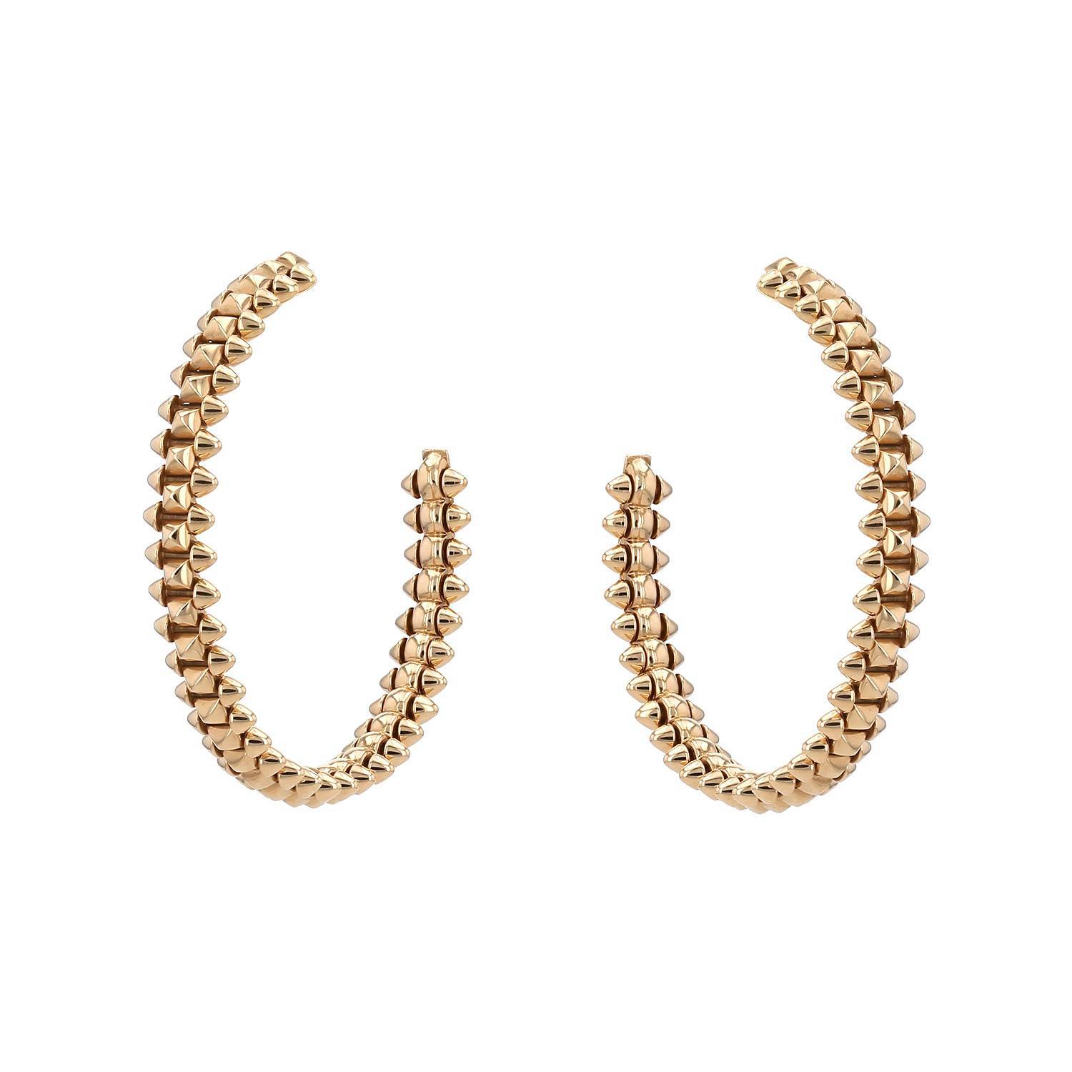 Orecchini a cerchio Cartier Clash De Cartier modello di grandi dimensioni in oro rosa