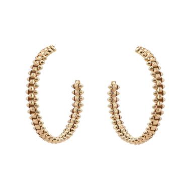 Orecchini a cerchio Cartier Clash De Cartier modello di grandi dimensioni in oro rosa