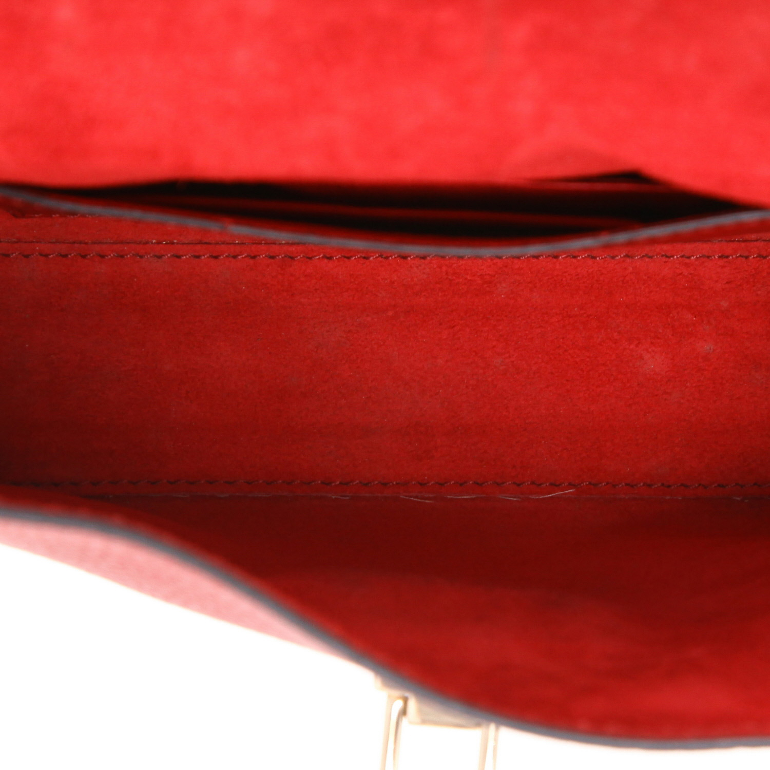 Borsa a tracolla Valentino Garavani   in pelle martellata rossa - Detail D3