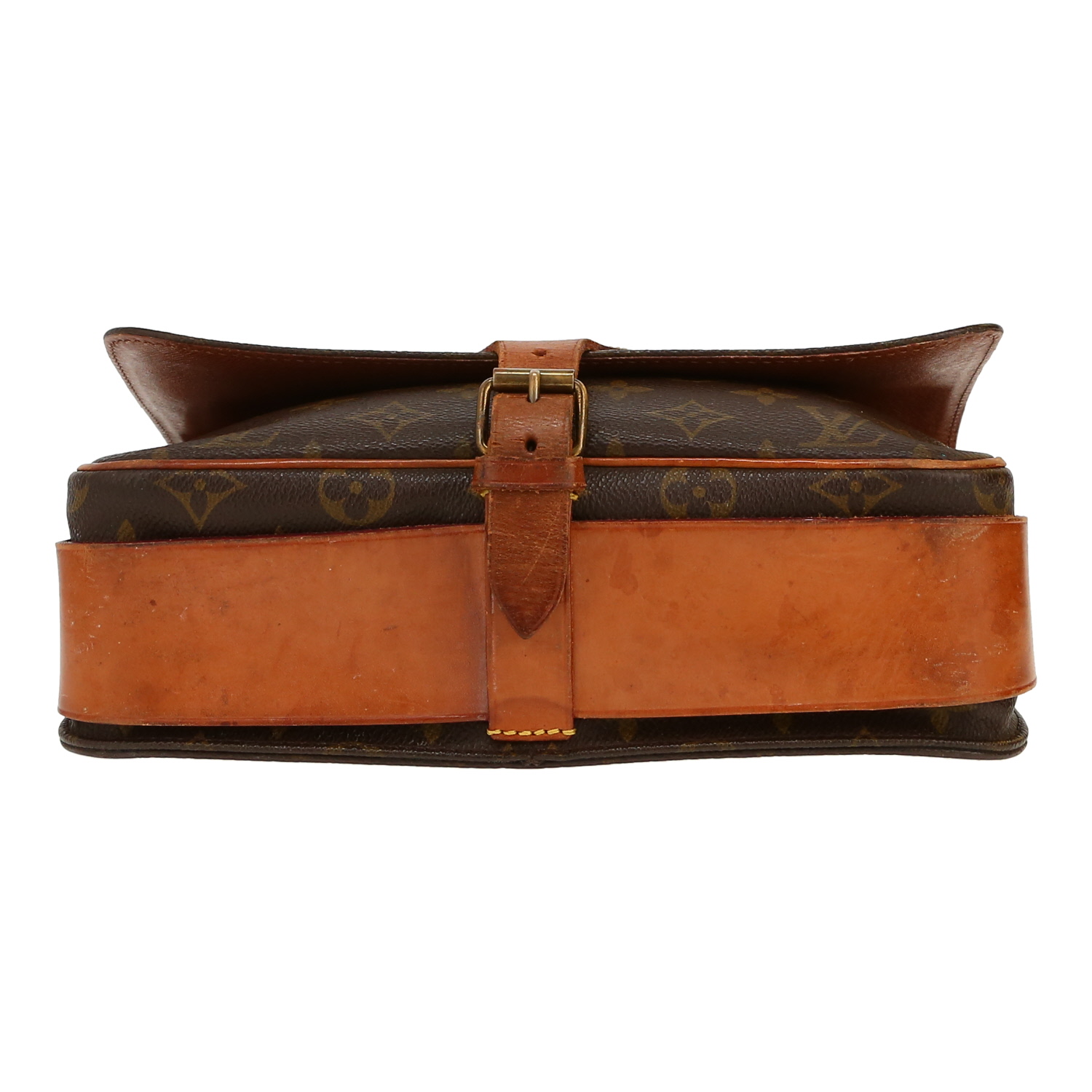 Borsa bisaccia Louis Vuitton  Cartouchiére in tela monogram e pelle naturale - Detail D1