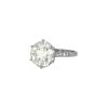 Vintage  solitaire ring in platinium and diamonds (4.77 carats) - 00pp thumbnail