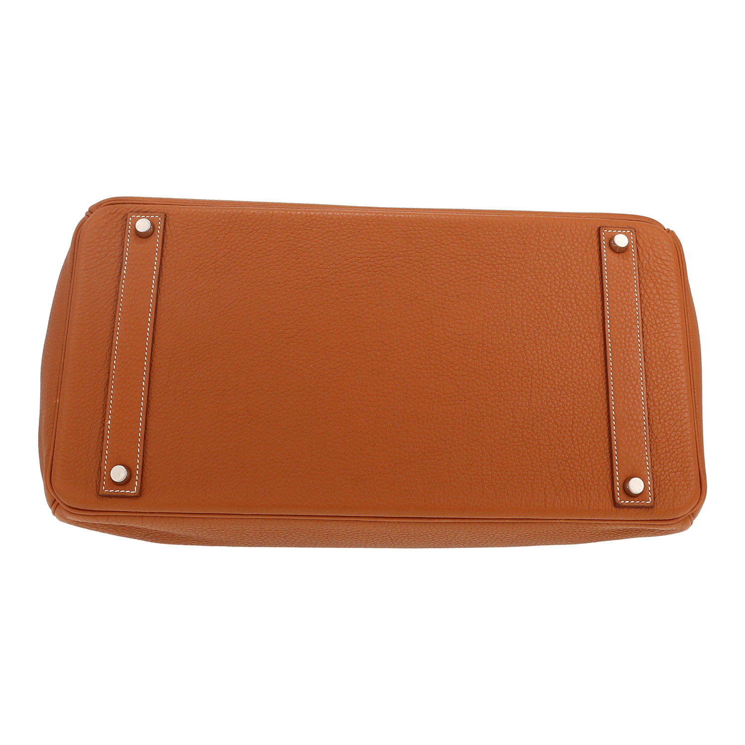 Bolso de mano Hermès  Birkin 40 cm en cuero togo color oro - Detail D1