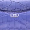Hermès  Constance micro shoulder bag  in blue alligator - Detail D2 thumbnail