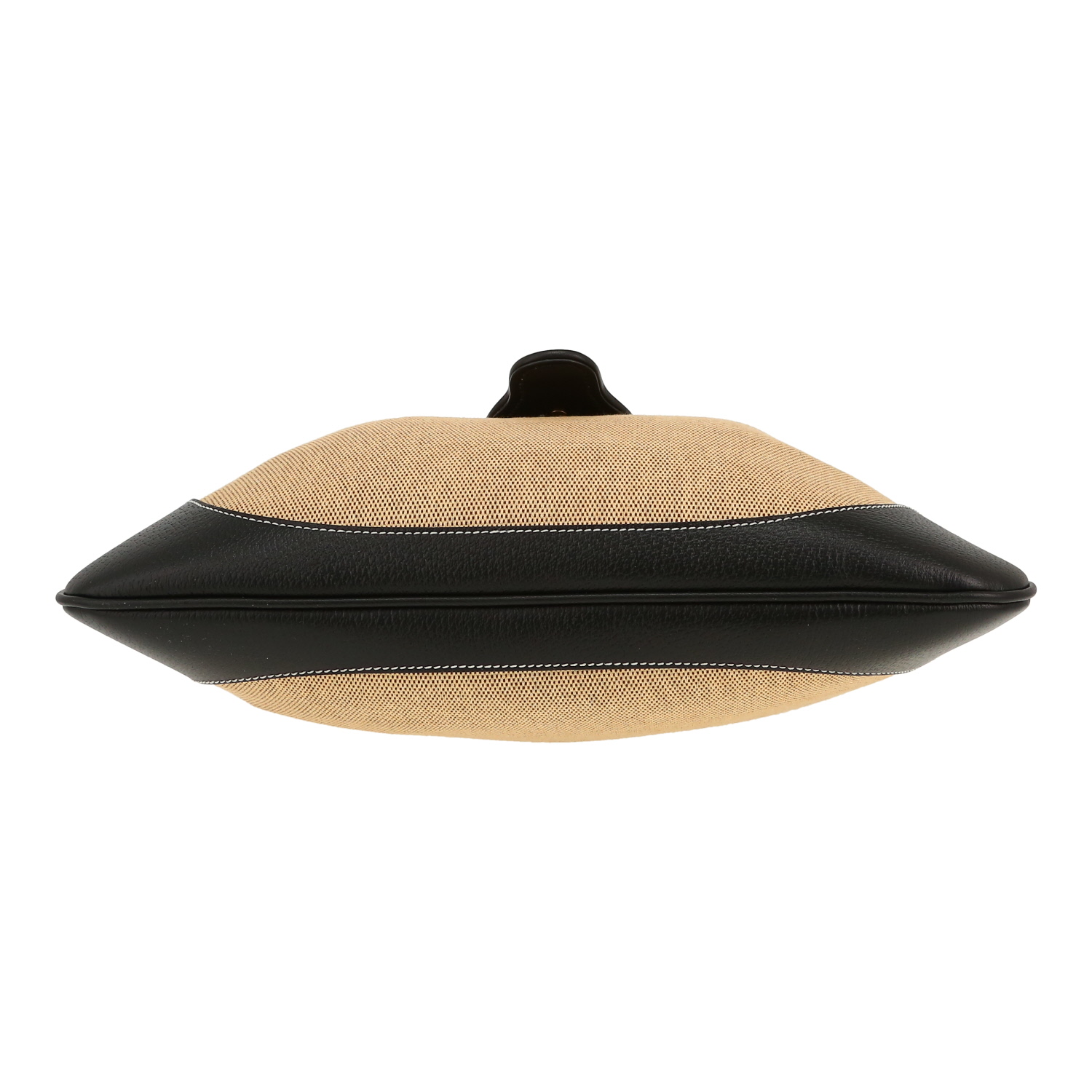 Borsa Gucci  Aphrodite modello medio  in tela beige e pelle nera - Detail D1