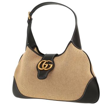 Borsa Gucci  Aphrodite modello medio  in tela beige e pelle nera