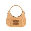 Sac à main Miu Miu  Miu Wander en osier et cuir marron - 360 thumbnail