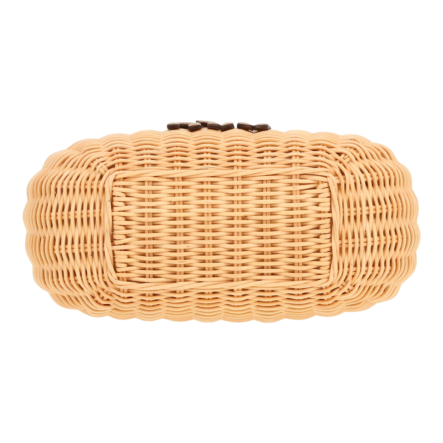 Borsa Miu Miu  Miu Wander in vimini e pelle marrone - Detail D1