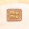 Sac à main Miu Miu  Miu Wander en osier et cuir marron - Detail D2 thumbnail