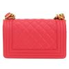 Chanel  Mini Boy shoulder bag  in pink quilted leather - Detail D4 thumbnail