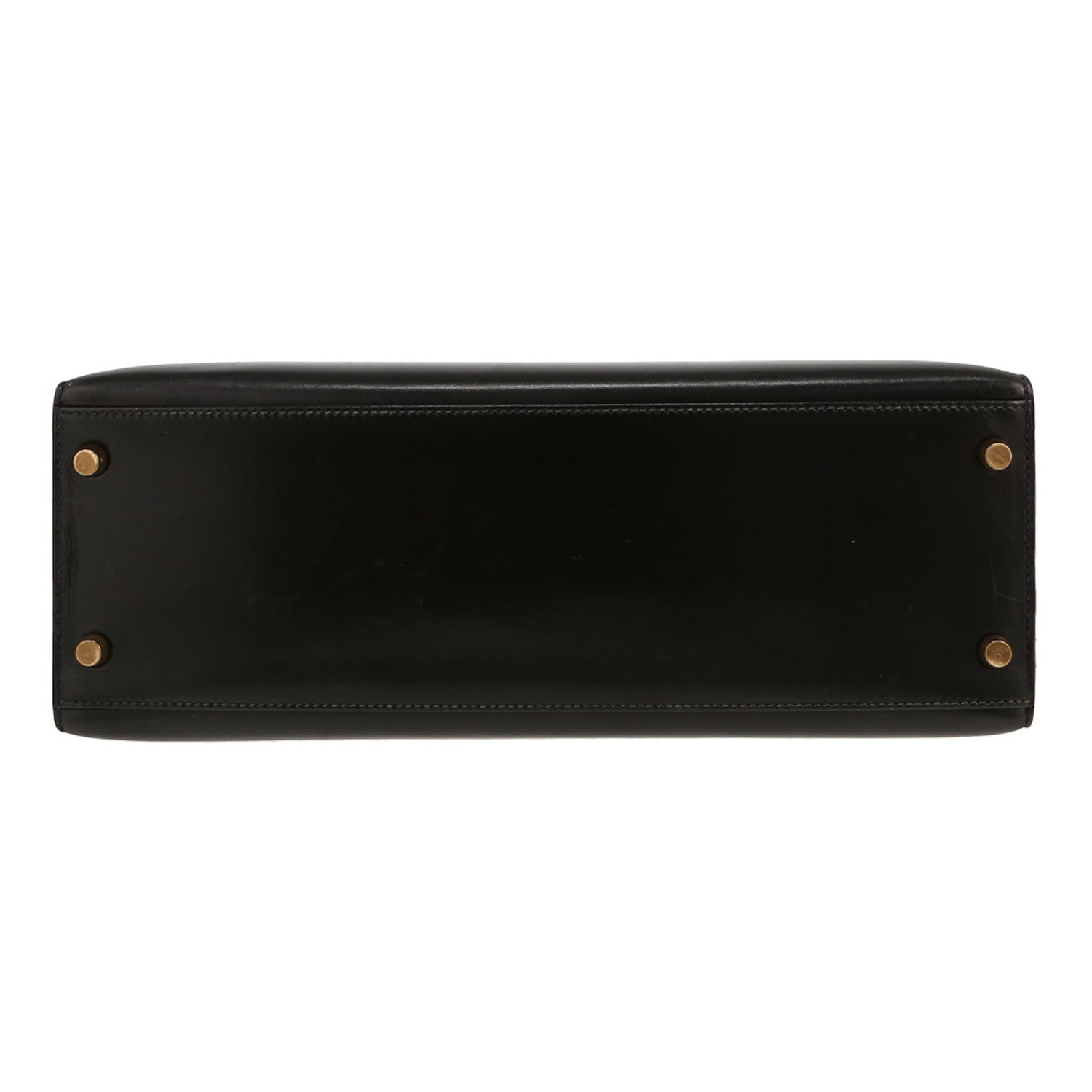 Bolso de mano Hermès  Kelly 32 cm en cuero box negro - Detail D1