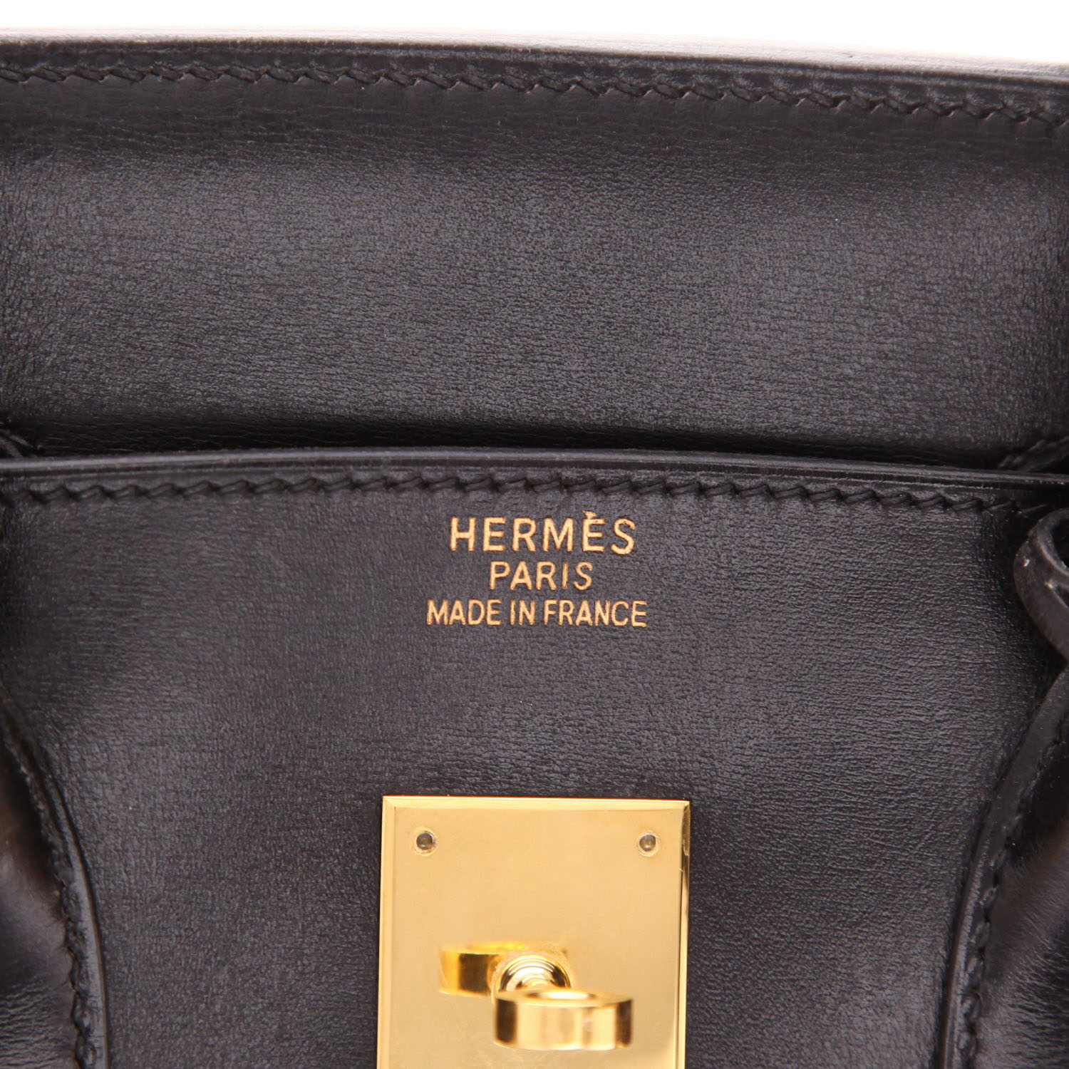Sac à main Hermès  Birkin 35 cm en cuir box noir - Detail D2