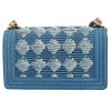Chanel  Boy shoulder bag  in blue denim canvas - Detail D4 thumbnail