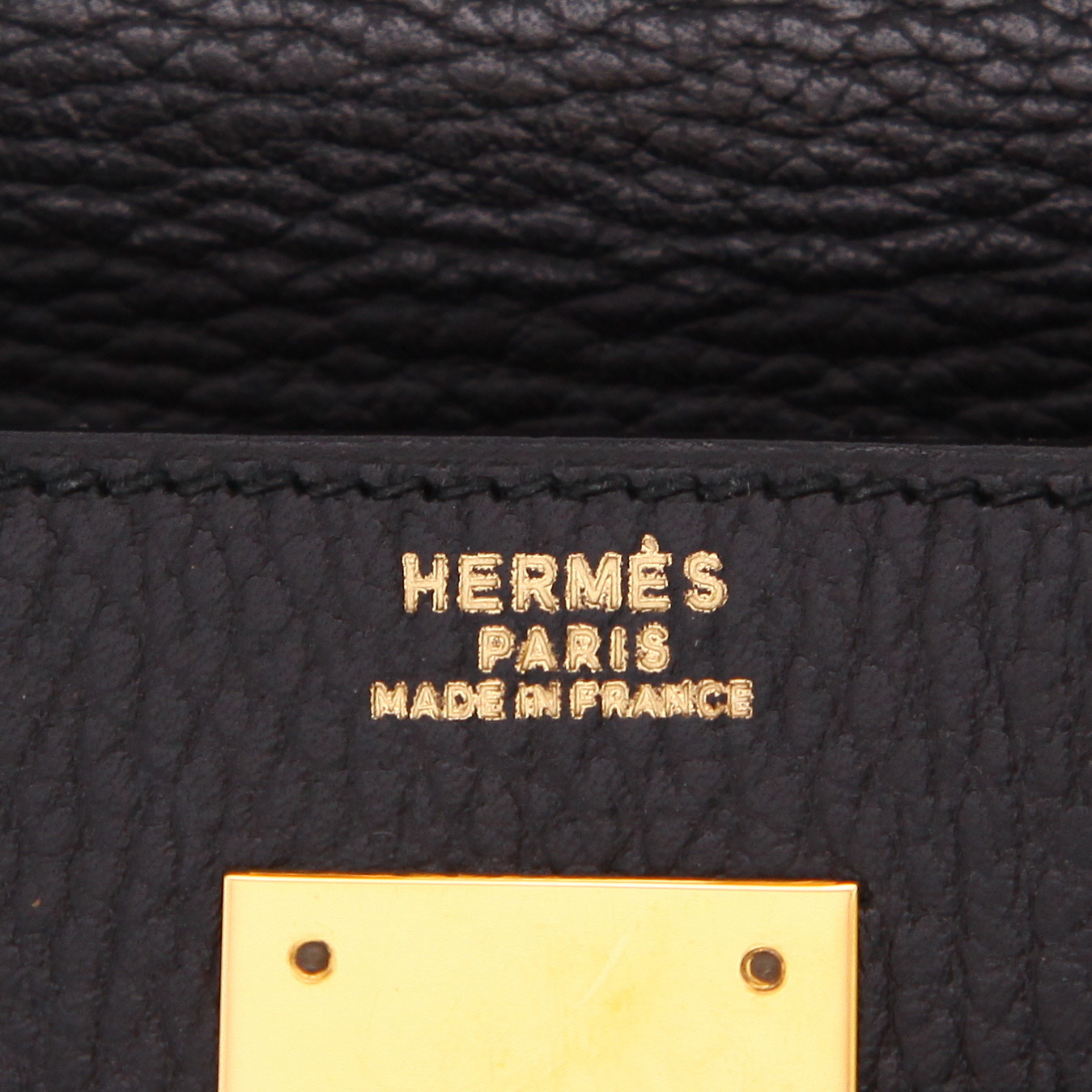Sac à main Hermès  Kelly 32 cm en cuir Ardenne noir - Detail D2