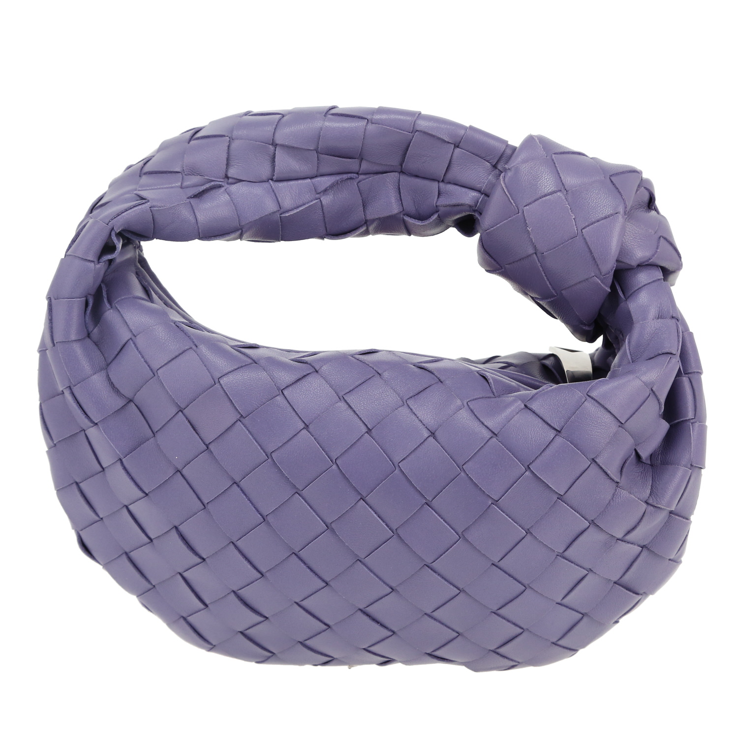 Borsa Bottega Veneta Mini Jodie in pelle intrecciata viola lilla - Detail D4