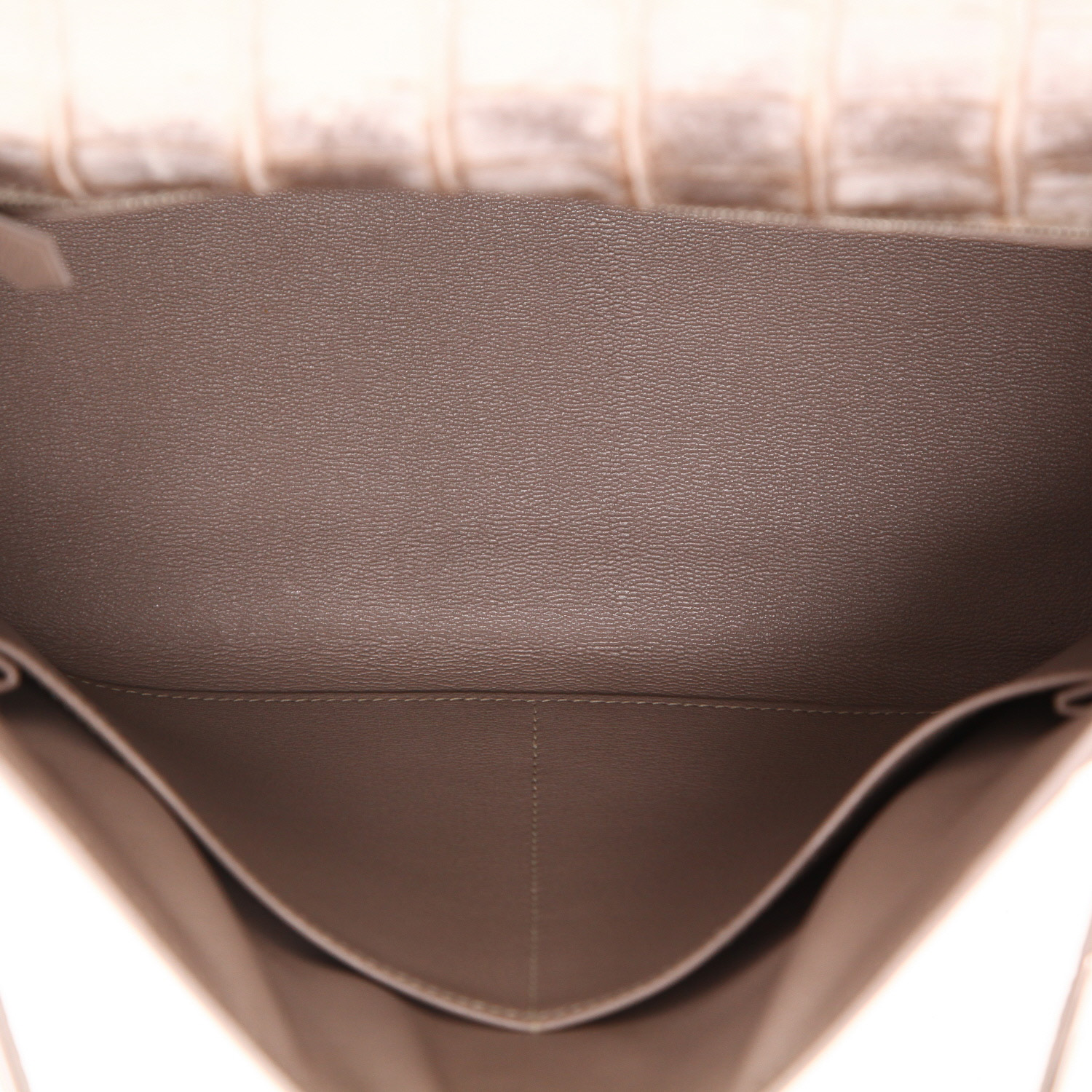 Borsa Hermès  Kelly Himalaya 32 cm in coccodrillo niloticus bianco - Detail D3