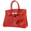 Bolso de mano Hermès  Birkin 30 cm en cocodrilo niloticus naranja Sanguine - 00pp thumbnail