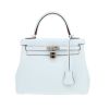 Hermès  Kelly 25 cm handbag  in Bleu Brume Swift leather - 360 thumbnail