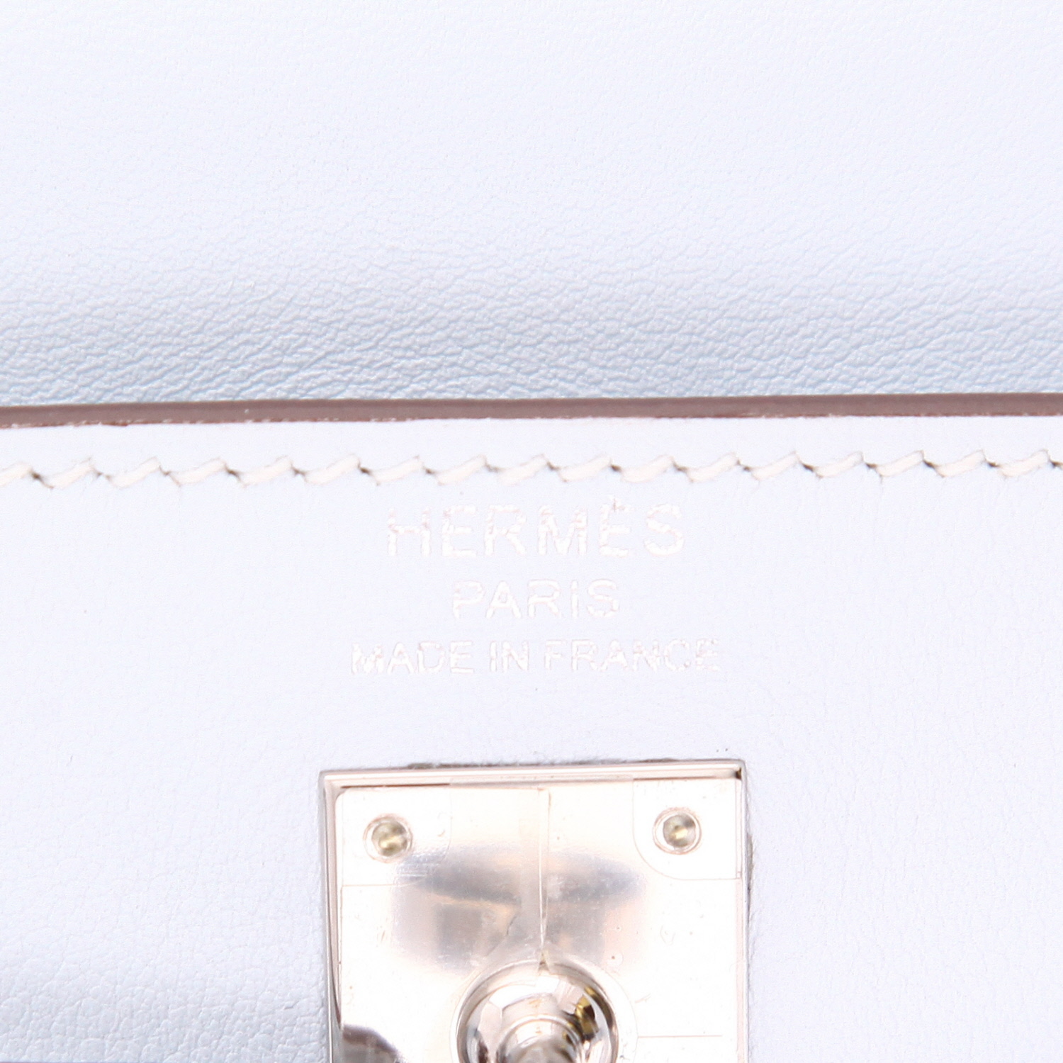 Borsa Hermès  Kelly 25 cm in pelle Swift Bleu Brume - Detail D2