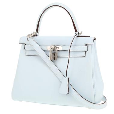 Hermès  Kelly 25 cm handbag  in Bleu Brume Swift leather