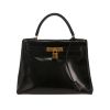 Hermès  Kelly 28 cm handbag  in black box leather - 360 thumbnail