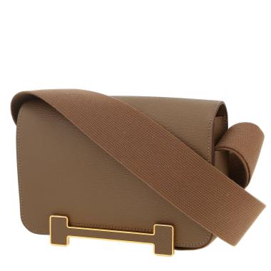 Borsa a tracolla Hermès  Geta in pelle Mysore etoupe