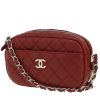 Bolso bandolera Chanel  Camera en cuero acolchado color burdeos - 00pp thumbnail