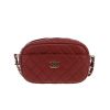 Borsa a tracolla Chanel  Camera in pelle trapuntata bordeaux - 360 thumbnail