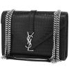 Sac bandoulière Saint Laurent  Enveloppe en cuir marine - 00pp thumbnail